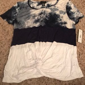 Blue and white Tie dye shirt